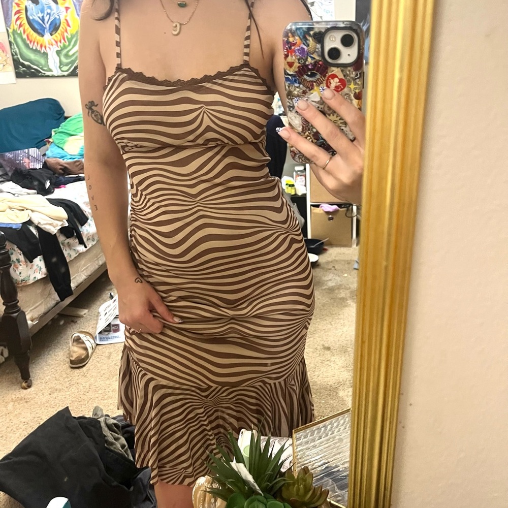 Zebra Print Maxi Dress